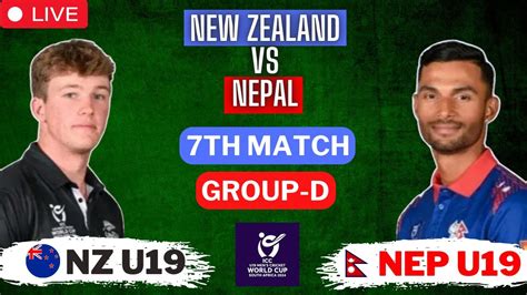 LIVE New Zealand U19 Vs Nepal U19 ICC U19 WorldCup Live Cricket