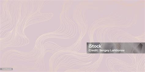 Vector Art Cover Layout Template Golden Wavy Curved Line Background