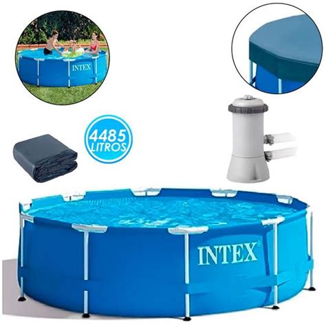 Piscina Estrutural Litros Arma O Intex Filtro Capa Piscina