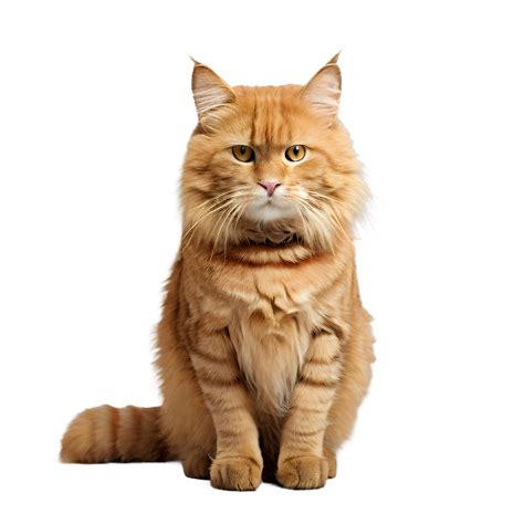 Ai Generated An Orange Cat Sitting And Looking In To Camera 36496545 Png