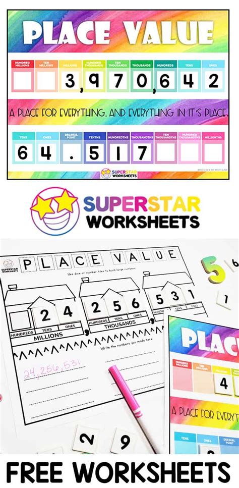 Place Value Chart Whole Numbers