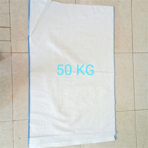 Jual Karung Beras 50kg Polos Putih Susu Doff Ukuran 56x90cm Kab