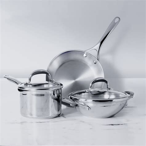 Meyer Select Stainless Steel 5 Piece Cookware Set Gas And Induction