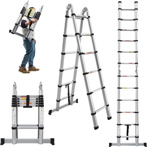 Aluminum Telescoping Ladders Multi Purpose Portable Extension Ladder