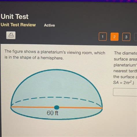 The Figure Shows A Planetarium S Viewing Room Which Is In The Shape Of