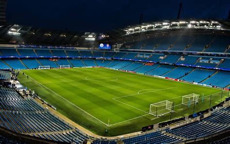 Manchester City Stadium Etihad Stadium Soccer Aerial View Football