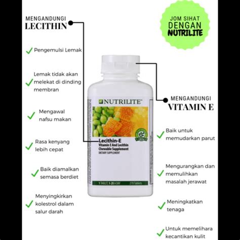 Nutrilite Lecithin E Amway Suplemen Shopee Malaysia