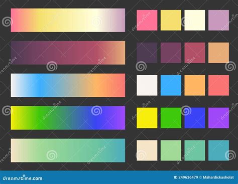 An Example of a Gradient Color Palette. Stock Vector - Illustration of ...