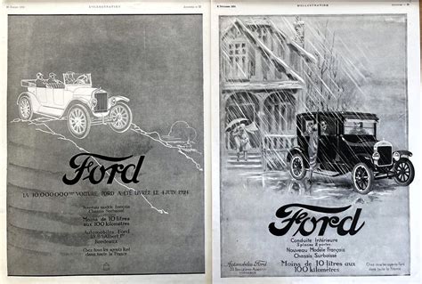 Ford Cars 4 Alte Werbungen Anciennes publicités 1924 Kaufen auf