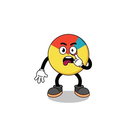 Premium Vector Character Illustration Of Chart With Tongue Sticking
