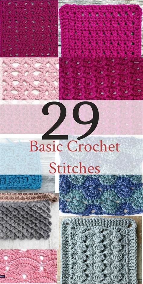 20 Basic Crochet Stitches Beginner Crochet Classes Online Crochet