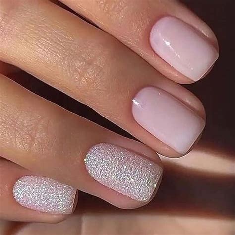 Amazon Andging Pink Press On Nails Square Short Medium Nude Fake Nails With Leaf White
