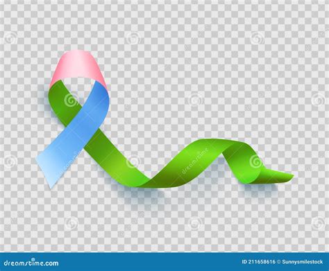 Symbol Of Rare Disease Realistic Ribbon Template For Awareness Day On