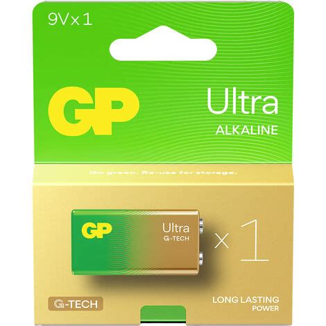 GP Batteries Ultra 9 V Block Batterie Alkali Mangan 9 V 1 St