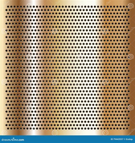 Gold Background Perforated Sheet Stock Vector Illustration Of Macro