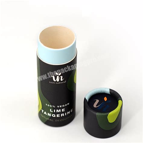 Eco Biodegradable Deodorant Stick Container Paper Cardboard Push Up Tube For Lip Balm Stick