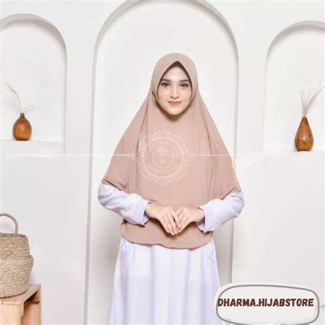 Jual Hijab Bergo Hamidah Jumbo Jersey Khimar Simple Pad L Shopee