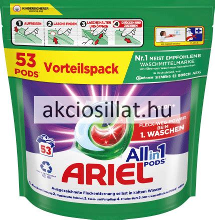 Ariel Color All in 1 Pods mosókapszula 53db Olcsó parfüm és parfüm