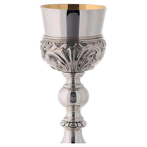 Malina Chalice Mary Joseph And The Sacred Heart Silver Plated Brass