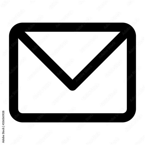 Vetor De Email Icon With Outline Style Perfect Pixels And Base Size