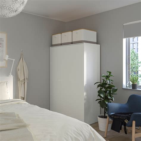 Kleppstad Wardrobe With 3 Doors White 117x176 Cm Ikea