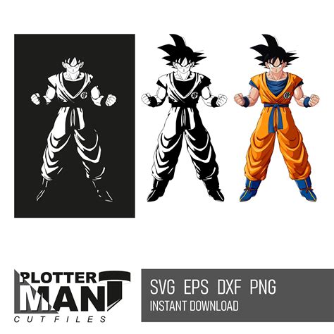 Dragonball Z Goku Svg Goku Cutfiles Anime Clipart Png Goku Etsy De