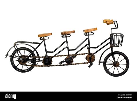 Three Seater Tandem Bicycle Stock Photo Alamy