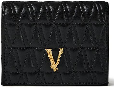 Versace Virtus Quilted Leather Bifold Wallet Shopstyle