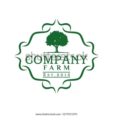 Organic Farm Emblem Logo Vector Template Stock Vector (Royalty Free) 1273911391 | Shutterstock