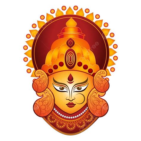 Durha Maa Hindu Goddess Navratri And Dussehra Durga Puja Vector ...