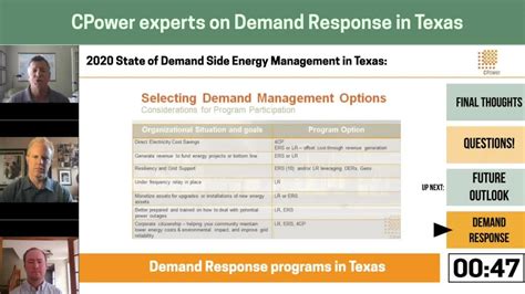 Demand Response Programs In Texas Video Cpower Energy