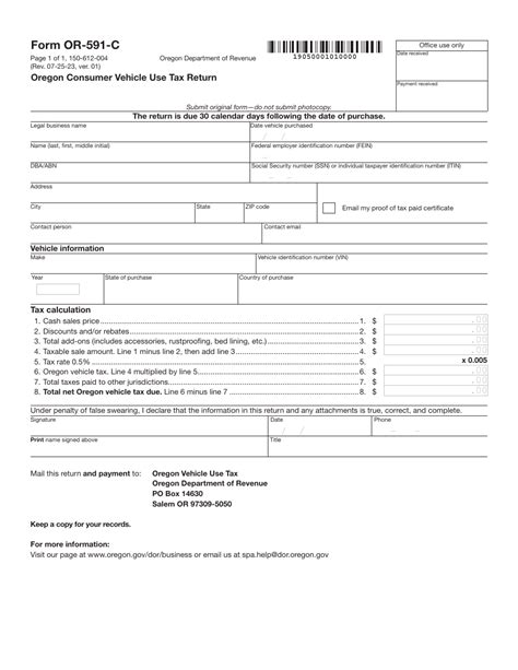 Form Or 591 C 150 612 004 Fill Out Sign Online And Download Printable Pdf Oregon