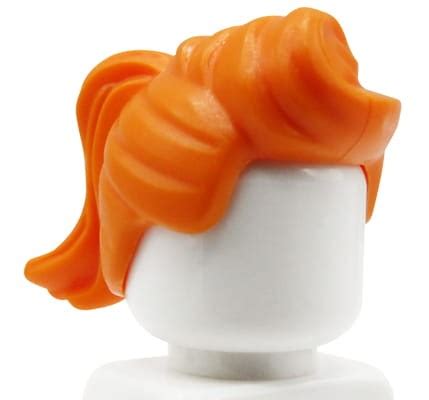 LEGO Minifigure Hair Female Orange Ponytail Extra Extra Bricks