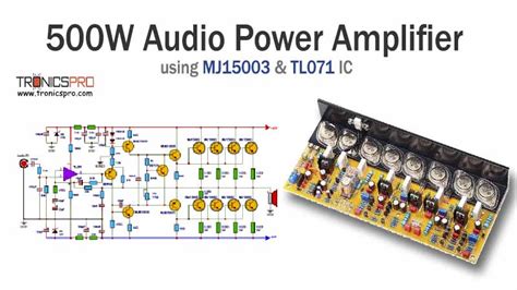 500w Amplifier Circuit Diagram Using Mj15003 And Tl071 Electronics Projects Tronicspro