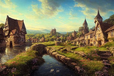 Medieval Fantasy Village 18 By Grimwalds On Deviantart