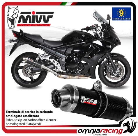 Mivv Gp Exhaust Slip On Homologated Carbon For Suzuki Gsx1250fa 2009