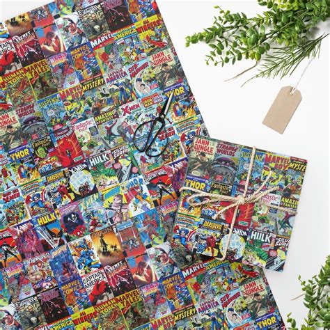 Vintage Comic Hero Wrapping Paper Superhero Wrapping Paper Etsy