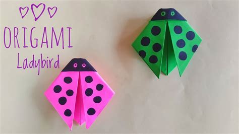 How To Make Ladybird Step By Step Cara Membuat Origami Kumbang Youtube