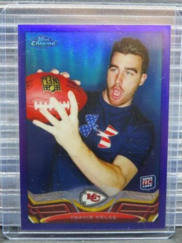 2013 Topps Chrome Travis Kelce Purple Refractor Rookie RC 078 499