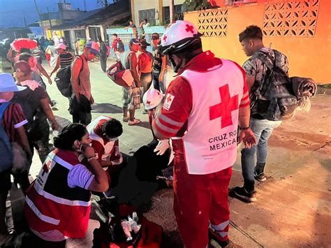 Centroamericanos Reciben Atención Prehospitalaria De La Cruz Roja En Su Paso Por El Sur De