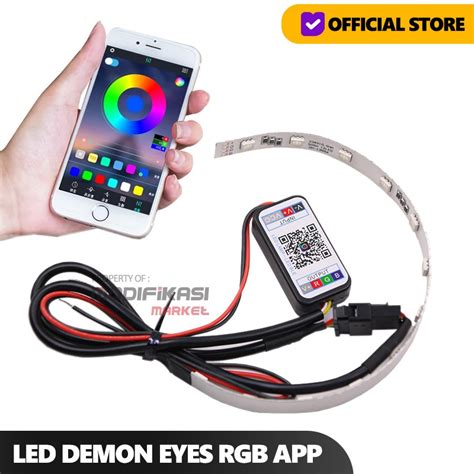 Jual Lampu Demon Eyes Devil Eyes Rgb App Biled Projie Motor Mobil