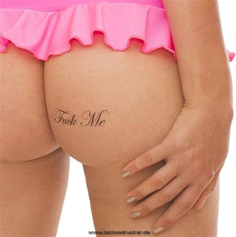 2 X Punish Me Fuck Me Tattoo Schriftzug In Schwarz Sexy Kinky