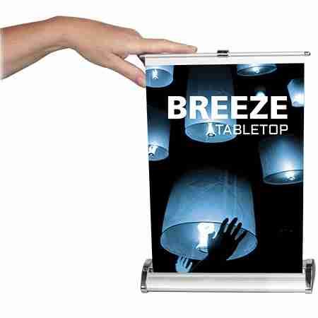 Breeze Retractable Table Top Banner Stand