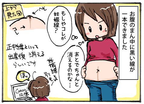 お腹のまん中に茶色い線が。正中線って？ Mamatama