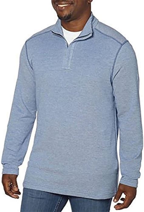 Kirkland Mens Pima Cotton 1 4 Zip Blue XXL At Amazon Mens Clothing Store