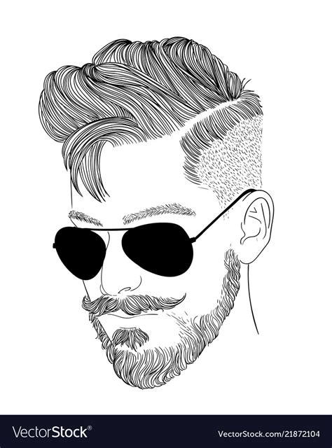 Men wear glasses in black Royalty Free Vector Image