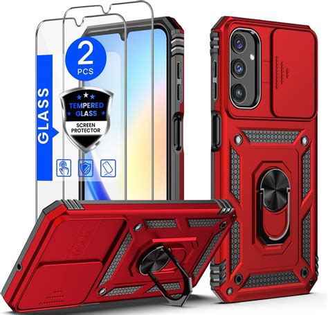 Dretal For Samsung A24 4g Case Galaxy A24 5g Case With Slide Camera Cover 2pcs