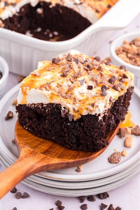 Chocolate Caramel Poke Cake Kitchen Fun With My 3 Sons