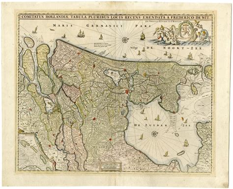 Antique Map HOLLAND NETHERLANDS DUTCH De Wit Ed Covens Mortier 1720