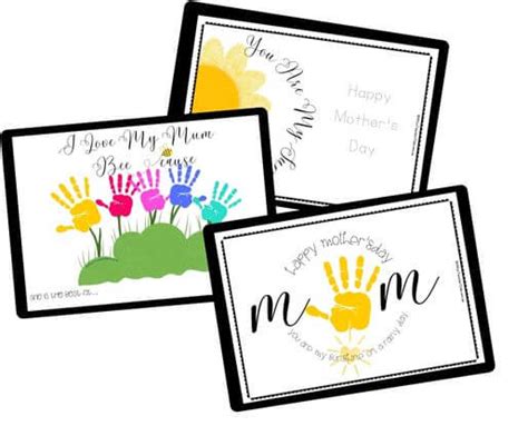 Mother’s Day Handprint Card Templates - A Plus Teacher Club